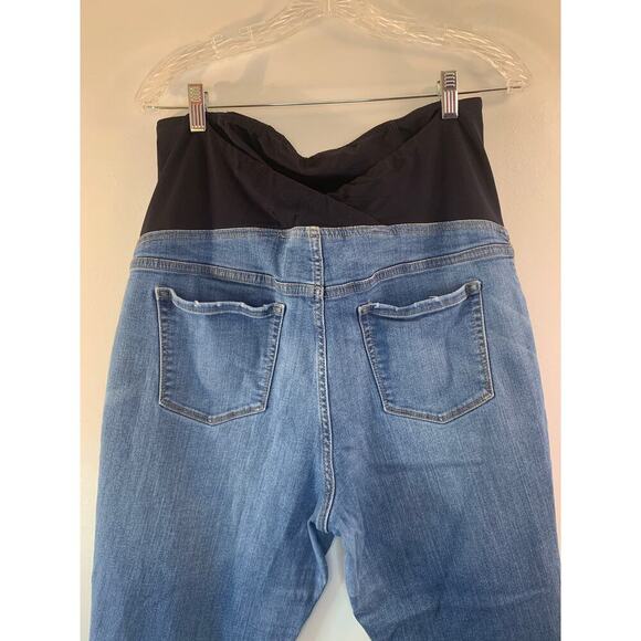 ISABEL MATERNITY Women's Medium Wash Skinny Crop Jeans / Size: 14 - Picture 8 of 10